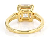 Pre-Owned Moissanite 14k Yellow Gold Over Silver Ring 3.98ctw DEW.