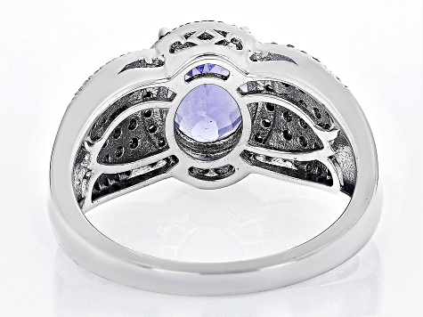 Pre-Owned Blue Tanzanite Rhodium Over Sterling Silver Ring 1.94ctw