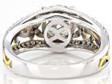 Pre-Owned Moissanite Inferno Cut Platineve Two Tone Ring 2.63ctw DEW.