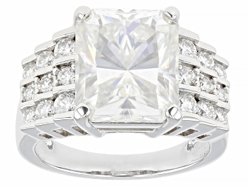 Picture of Pre-Owned Moissanite Platineve Cocktail Ring 7.92ctw