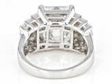 Pre-Owned Moissanite Platineve Cocktail Ring 7.92ctw