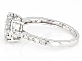 Pre-Owned White Diamond 10k White Gold Cluster Ring 0.75ctw