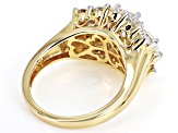 Pre-Owned Moissanite 14k Yellow Gold Over Silver Ring 3.53ctw DEW.