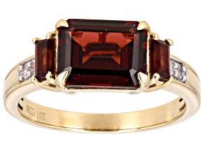 Pre-Owned Red Garnet 10k Yellow Gold Ring 2.94ctw