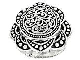 Pre-Owned Sterling Silver Filigree Beaded Ring