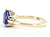 Pre-Owned Blue Tanzanite 14k Yellow Gold Ring 2.21ct