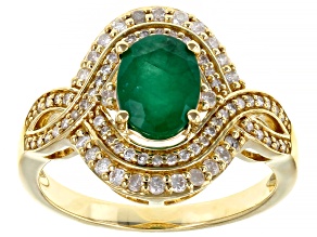 Pre-Owned Green Emerald 14K Yellow Gold Ring 1.31ctw