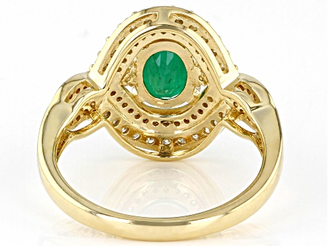 Pre-Owned Green Emerald 14K Yellow Gold Ring 1.31ctw