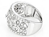 Pre-Owned White Diamond 10k White Gold Open Design Band Ring 1.00ctw