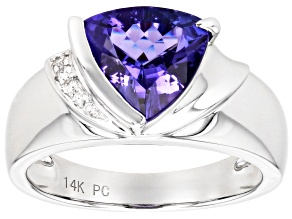 Pre-Owned Blue Tanzanite Rhodium Over 14K White Gold Ring 2.05ctw