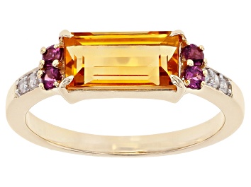 Picture of Pre-Owned Yellow Citrine 10k Yellow Gold Band Ring 1.57ctw