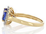Pre-Owned Blue Tanzanite With White Diamond 18k Yellow Gold Ring 2.70ctw