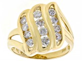 Pre-Owned White Diamond 14k Yellow Gold Ring 0.85ctw