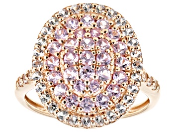 Picture of Pre-Owned Pink And White Sapphire With 10k Rose Gold Ring 1.44ctw