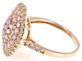 Pre-Owned Pink And White Sapphire With 10k Rose Gold Ring 1.44ctw