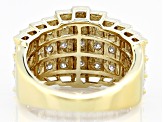 Pre-Owned Moissanite 14k Yellow Gold Over Silver Pyramid Ring 1.02ctw DEW.