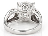Pre-Owned Moissanite Inferno cut Platineve Solitaire Ring 5.66ct DEW.