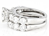 Pre-Owned Moissanite Platineve Ring And Band 4.89ctw DEW