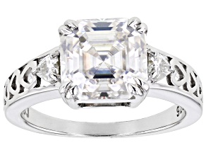 Pre-Owned Moissanite Platineve Ring 4.10ctw DEW.