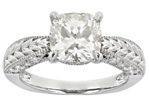 Pre-Owned Moissanite platineve engagement ring 3.04ctw DEW