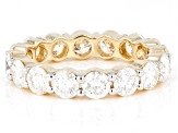 Pre-Owned Moissanite 14k Yellow Gold Eternity Band Ring 3.45ctw DEW