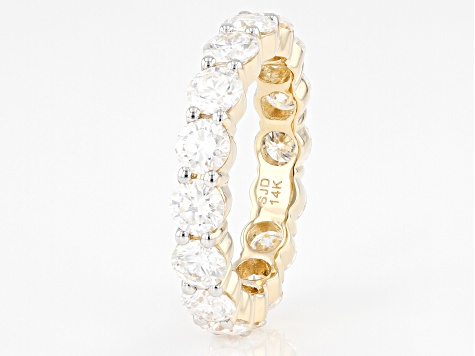 Pre-Owned Moissanite 14k Yellow Gold Eternity Band Ring 3.45ctw DEW