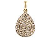 Pre-Owned Candlelight Diamonds™ 10k Yellow Gold Cluster Pendant 1.45ctw