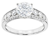 Pre-Owned Moissanite Platineve Ring 2.82ctw DEW.