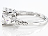 Pre-Owned Moissanite Platineve Ring 4.78ctw DEW.