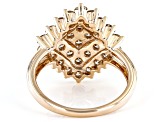 Pre-Owned Rose d' Champ Diamonds™ 10k Rose Gold Cluster Ring 2.00ctw
