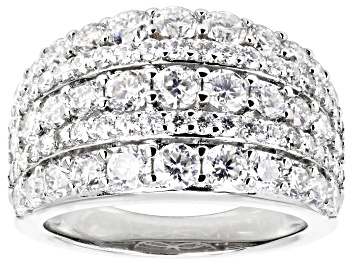 Picture of Pre-Owned Moissanite Platineve Multi Row Ring 2.92ctw DEW.