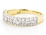 Pre-Owned White Diamond 10k Yellow Gold Band Ring 0.50ctw
