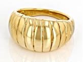 Pre-Owned 18k Yellow Gold Over Sterling Silver Croissant Style Ring