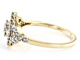 Pre-Owned Candlelight Diamonds™ 10k Yellow Gold Cluster Ring 0.45ctw