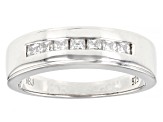 Pre-Owned Moissanite platineve mens ring .70ctw DEW.
