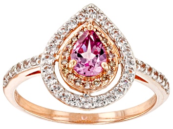 Picture of Pre-Owned Pink Color Shift Garnet 10k Rose Gold Ring 0.89ctw
