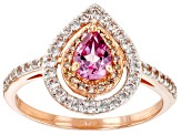 Pre-Owned Pink Color Shift Garnet 10k Rose Gold Ring 0.89ctw