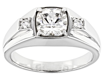 Picture of Pre-Owned Moissanite Platineve Mens Ring 2.10ctw DEW.