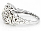 Pre-Owned White Diamond 10k White Gold Halo Ring 1.50ctw