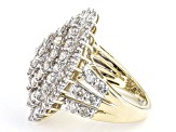 Pre-Owned Diamond 10k Yellow Gold Cocktail Ring 4.00ctw