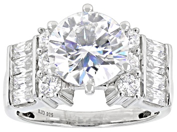 Picture of Pre-Owned Moissanite Platineve Engagement Ring 4.92ctw DEW
