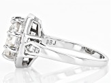 Pre-Owned Moissanite Platineve Halo Ring 3.30ctw DEW.