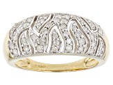 Pre-Owned White Diamond 10k Yellow Gold Band Ring 0.45ctw