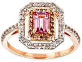 Pre-Owned Pink Color Shift Garnet 10k Rose Gold Ring 1.18ctw