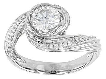Picture of Pre-Owned Moissanite Platineve Bypass Ring 1.46ctw DEW.