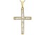 Pre-Owned White Diamond 10k Yellow Gold Cross Pendant With Chain 0.50ctw