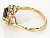 Pre-Owned Blue Lab Created Alexandrite 10k Yellow Gold Ring 1.86ctw