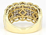 Pre-Owned Diamond 10k Yellow Gold Wide Band Ring 1.50ctw