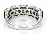 Pre-Owned Green Chrome Diopside Rhodium Over Sterling Silver Ring 2.05ctw