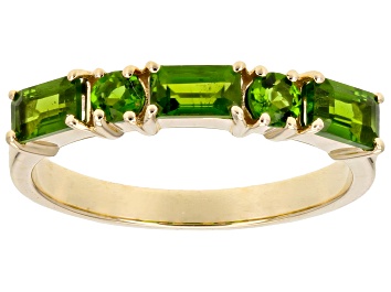 Picture of Pre-Owned Chrome Diopside 10k Yellow Gold Ring 1.01ctw